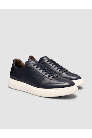 Cabani %100 Deri Bağıcıklı Lacivert Erkek Sneaker Lacivert