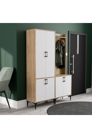 Set 5032-5002 Royal 6 Kapaklı 9 Askılı Portmanto Sepet-yunus-beya