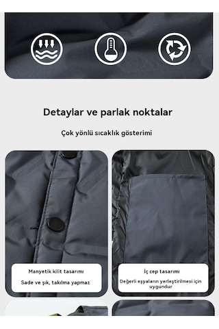 Erkekler İçin Sonbahar Ve Kışlık Aşağı Yelek Gri