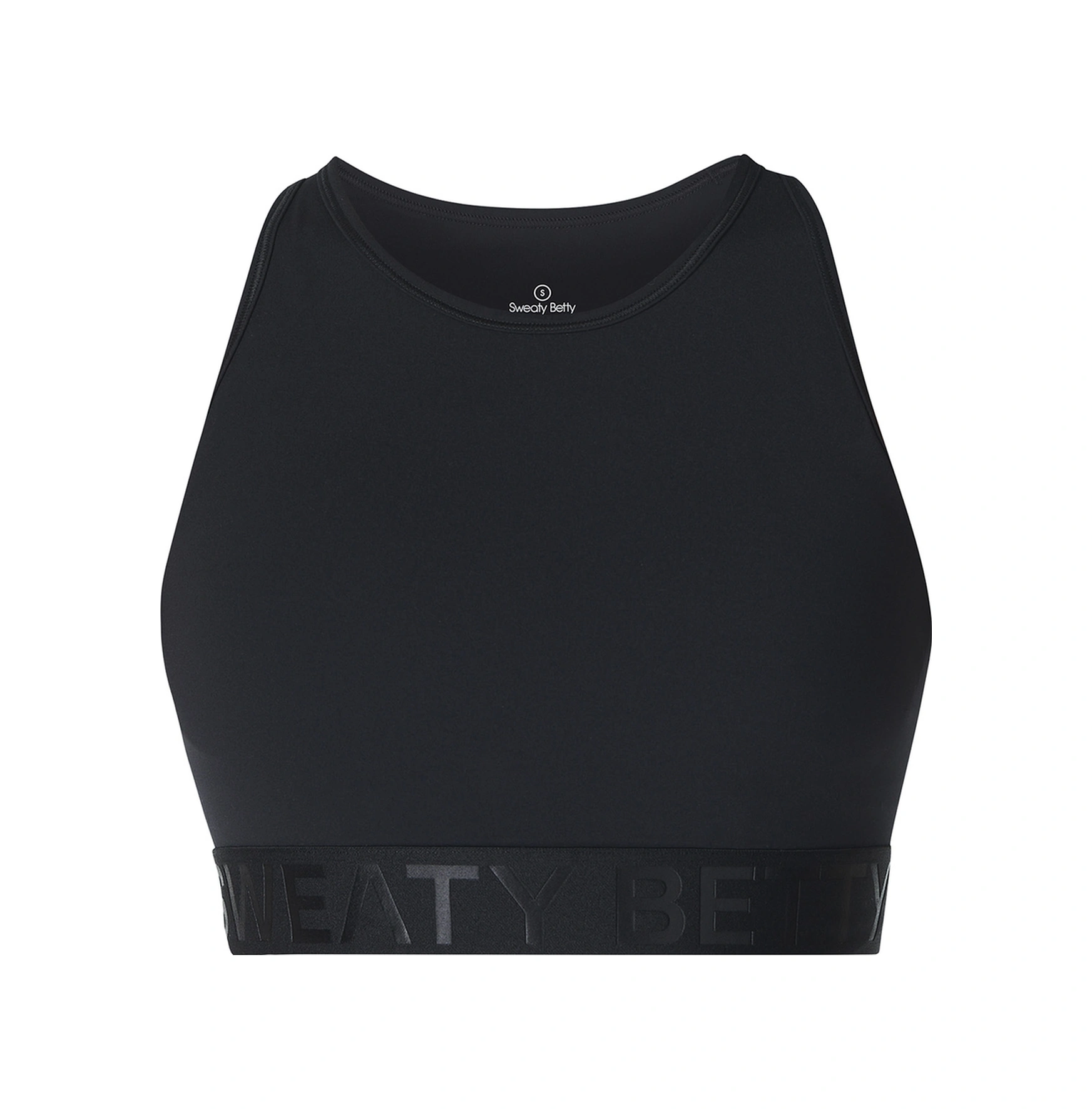 Sweaty Betty Sweaty Betty Power Logo Medium Impact Kadın Siyah Fitness Crop 6000 Siyah