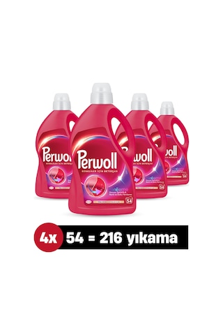 Perwoll Hassas Bakım Sıvı Çamaşır Deterjanı Renkli Yenileme 4 x 2970 ML  200 Yıkama