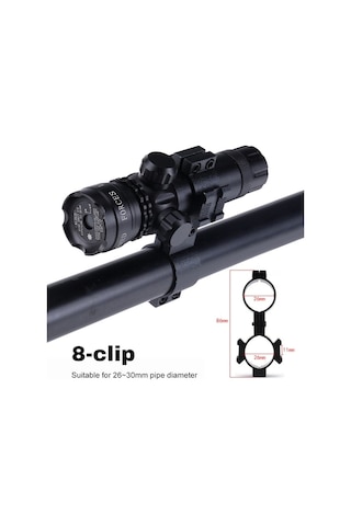 Maoyaya Yeşil Optik Maser Yüksek Güç El Feneri, Usb Şarj, Ayarlanabilir Ray Montaj Siyah