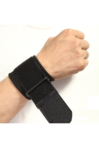 El Bilek Bandajı Elastik Sporcu Bilekliği Fitness Ağırl... Siyah