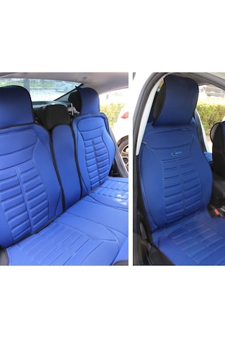 Volvo Xc70 Uyumlu Lüx Oto Koltuk Minderi Ön Arka 5'li Set Mavi Fs