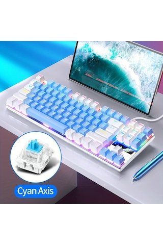 Fastbuy Mavi Anahtarlı Kablolu Usb Konektörlü Mekanik Klavye
