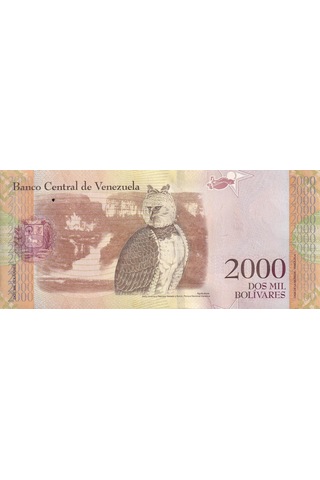 Venezuela, 2.000 Bolivar 2016 Çil Eski Yabancı Kağıt Para