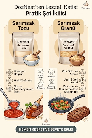 Doznest Pratik Şef İkilisi: Sarımsak Toz 1 Kg Ve Sarmısak Granül 1 Kg