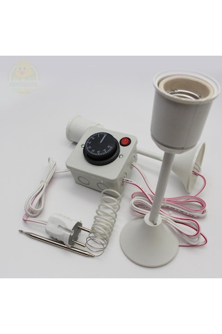 Termostat Kontrollü Düğmeli Yanan 1 Lamba Çıkışlı 1 Uzun Duyu Set