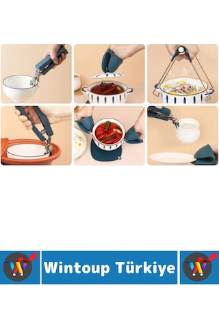 Kompakt Kamp Outdoor Mutfak Tencere Tabak Tutucu Fırın Eldiveni Yanma Önleyici 4'lü Premium Set