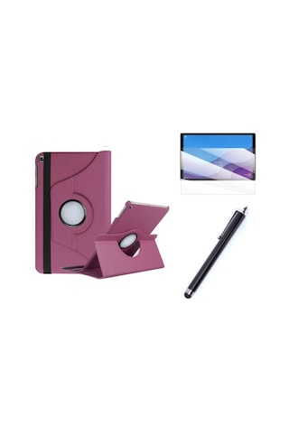 Samsung Galaxy T720 Tab S5e 360 Derece Dönebilen Standlı Tablet Kılıfı + Ekran Koruyucu + Kalem Arka Kapak