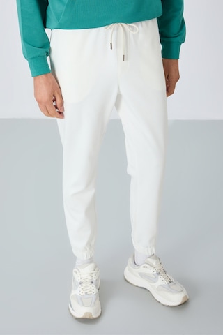 Tommy Life Ekru Yüzeyi Dokulu Standart Fit Erkek Eşofman Alt - 82156 Ekru