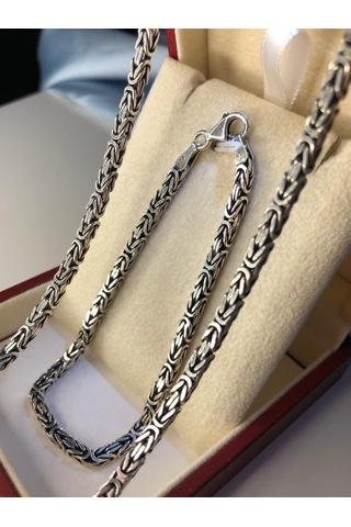 3,5mm Kare Kral Model Gümüş Set Işıklı Kutuda Sevgiliye Eşe