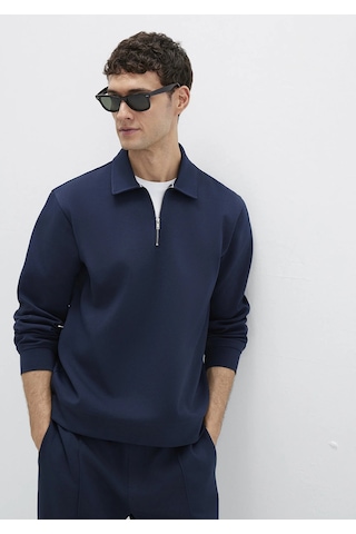Mavi Erkek Half Zıp Sweatshırt Safir Lacivert 0s10382-80872 Lacivert