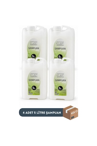 Kuaf Profesyonel Keratinli Tropikal Şampuan 5 Litre Beyaz X 4 Adet 1 Koli