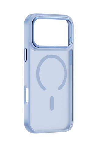 Apple iPhone Uyumlu 18 Pro Max Kılıf Wiwu Fgg-012 Armorpro Serisi M-safeli Parmak İzi Bırakmayan Kılıf Açık Mavi