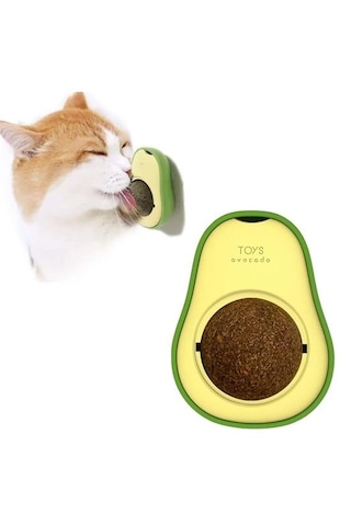 Avokado Model Yapışkanlı Kedi Oyuncağı Yenilebilir Kedi Nanesi Otu 5639