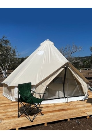 Çan Çadırı Kanvas Çadır 4 - Çaplı Krem