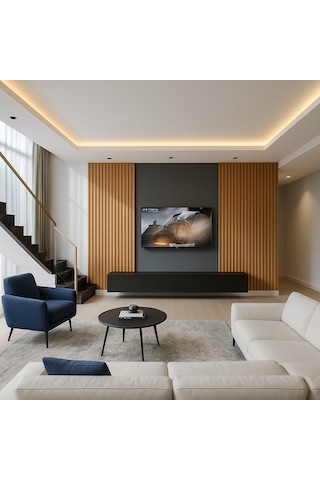 Mac Dizayn Milas 240 Cm Soft Mat Siyah Tv Ünitesi Sessiz Şıklığın Modern Yorumu Mat Siyah