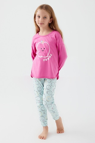 Roly Poly 3063 Pomme Apple Kız Çocuk Uzun Kol Pijama Takım Fuşya
