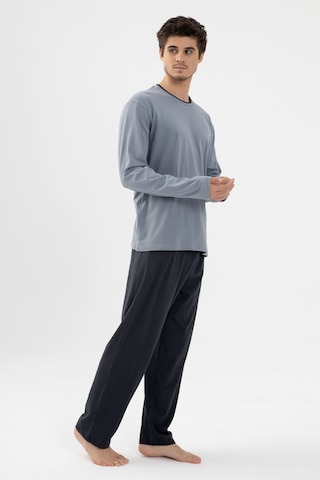Erkek Pamuklu Double Yaka Uzun Kollu Cep Detaylı Pijama Takımı Ko60112 Gri