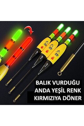Renk Değiştiren Pilli Işıklı Şamandıra Akıllı Şamandıra Elektronik Şamandıra 3 Gr 3'lü Set