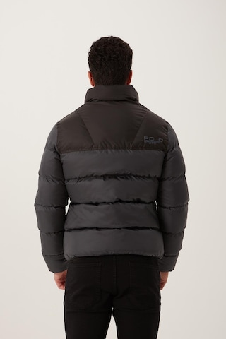 Erkek Dik Yaka Şişme Mont Füme