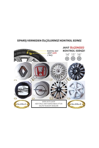 Fiorino 5 Bijon 15"inç Kırılmaz Jant Kapağı Seti 4 Adet 1 Takım
