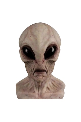 Uzaylı Lateks Maske Cadılar Bayramı Uzaylı Korku Maskesi Başlığı Uzaylı Gri Diğer