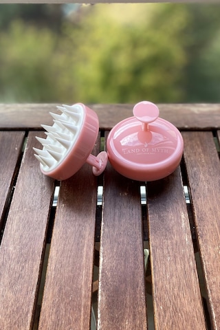 Land Of Myth Yumuşak Dişli Saç Derisi Masaj Şampuan Fırçası-PEMBE