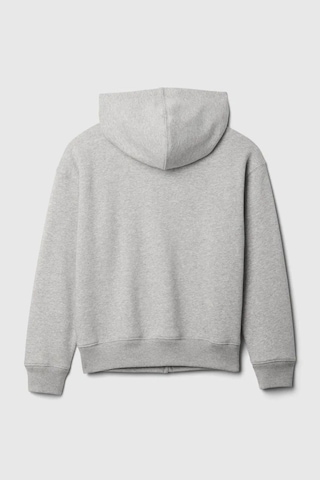 Gap Relaxed Logo Fermuarlı Erkek Çocuk Gri Sweatshirt-9500 Gri