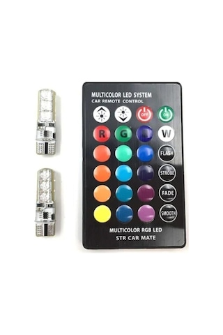 T10 Rgb Kumandalı Park Ampulleri Modlu