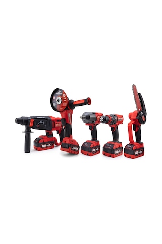 Dawreek BT0207 Beşli Set MW600 Budama Testeresi 10MM Çelik Mandren + Somun Sıkma + Şarjlı Spiral + Şarjlı Hilti