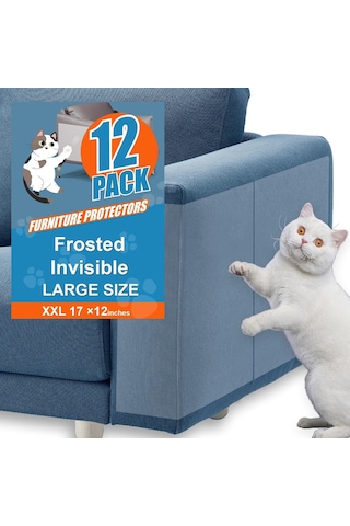 12'li Paket Kedi Çizilmez Mobilya Koruyucu - Kediler İçin Kanepe Köşe Koruyucuları Bant - Gelişmiş Mat Yüzey, B