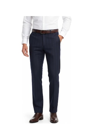 Erkek Regular Fit Çizgili Kumaş Pantolon Likra Kumaş Bgl-st05037 Lacivert