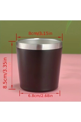 Trendooze Yeşil 8oz Mini İzole Süt Bardağı Çift Katlı Paslanmaz Çelik Termos Taşınabilir Kahve Şarap İçin Yeşil