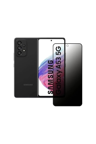 Samsung Galaxy A53- Uyumlu Privacy Hayalet -gizli- Temperli Cam Ekran Koruyucu - Anti Static Esd Hd