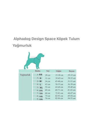 Alphadog Wild Polarlı Küçük Irk Köpek Yağmurluk Tulumu