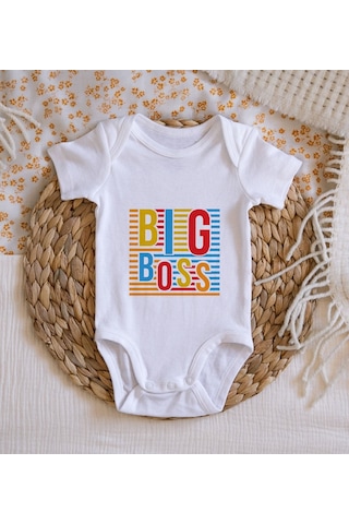 Bk Kids Big Boss Tasarımlı Bebek Body Zıbın - Model 1 12-18 Ay sarı