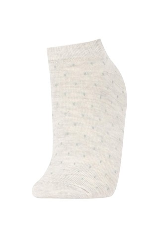 Defacto Kadın 5'li Pamuklu Puantiyeli Çizgili Patik Çorap Y6670AZNSKR1 Çok Renkli