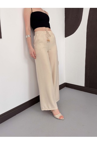 Verymoda Keten Pantolon D2381 Taş