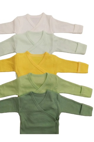 Uzun Kollu Kendinden Eldivenli Çıtçıtlı Kruvaze Badi 5 Li Paket Çok Renkli