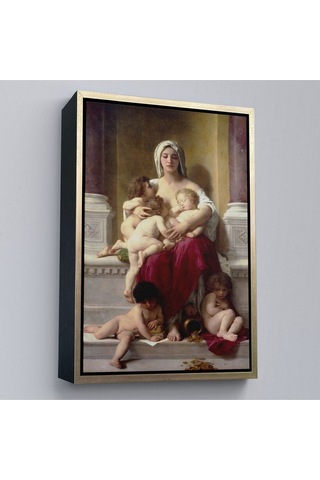 Çerçeveli Yetiştirme Yurdundaki Kadın Ve Çocuklar Duvar Tablosu William-adolphe Bouguereau-6147