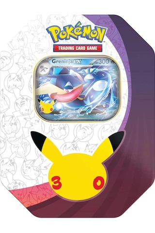 Pokémon Tcg: 30th Celebration Tin Box - Greninja Ex Kartlı Metal Koleksiyon Kutusu