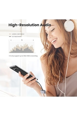 My Topped İpad Pro & Samsung Uyumlu Ugreen Note 20 Huawei P40 Aux Dönüşürücü, Usb-c Şarj & 3.5mm Kulaklık Jack Adaptör