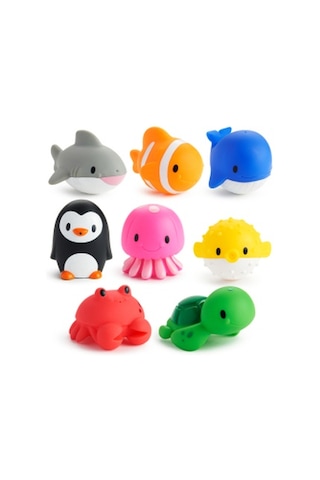 Munchkin Okyanus Hayvanları İle Banyo Fışkırtmaları, 8'li Paket