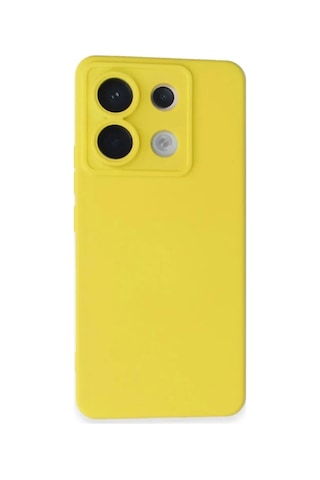Jenerik Xiaomi Redmi Note 13 Pro 5g Kılıf Nano İçi Kadife Silikon - Sarı