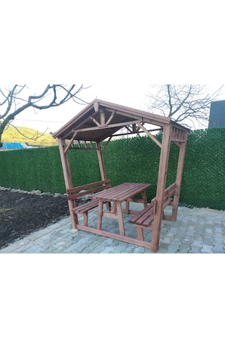 Kamelya Ahşap Pergola Bahçe P15 Maun