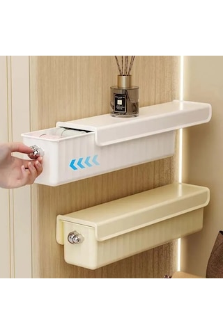 Hangfox 6 Bölmeli Dayanıklı Plastik Organizatör, 34.5x9.5x9 Cm, Taşınabilir Kollü Kapaklı, Ev/ofis/seyahat İçin Eşya Düzenleyici Beyaz