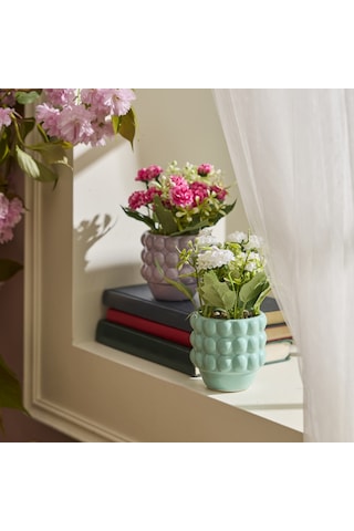 Karaca Home Rocco Saksılı Yapay Bitki Lila 9x9x8.5 Cm