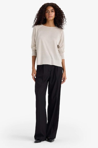 Defacto Regular Fit Bisiklet Yaka Triko Kazak C6818AX24WN Bej